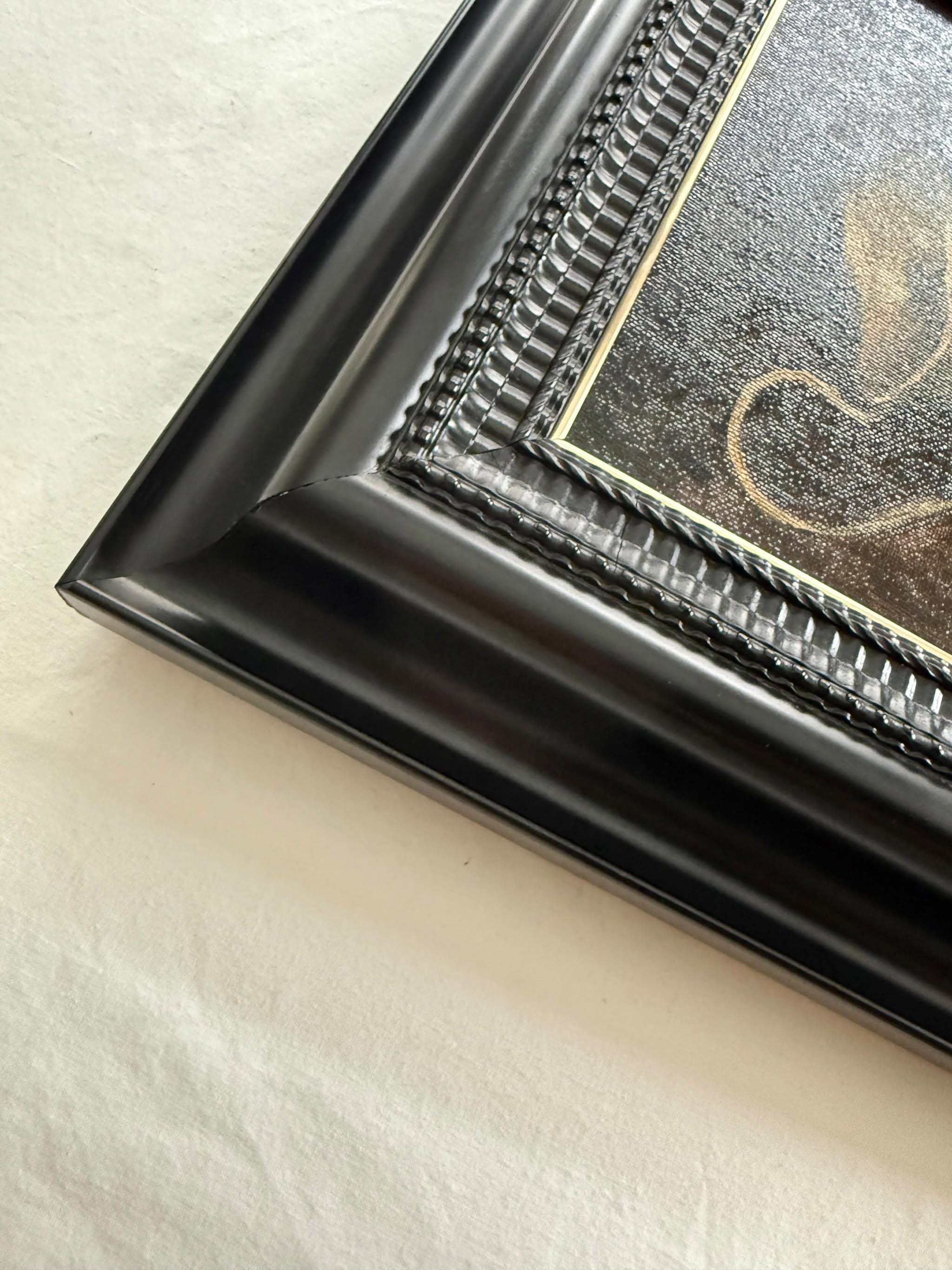Original Still Life Oil Painting with Shells, Signed Polina Parova 2025, Framed Contemporary Art, Dark Moody Wall Art