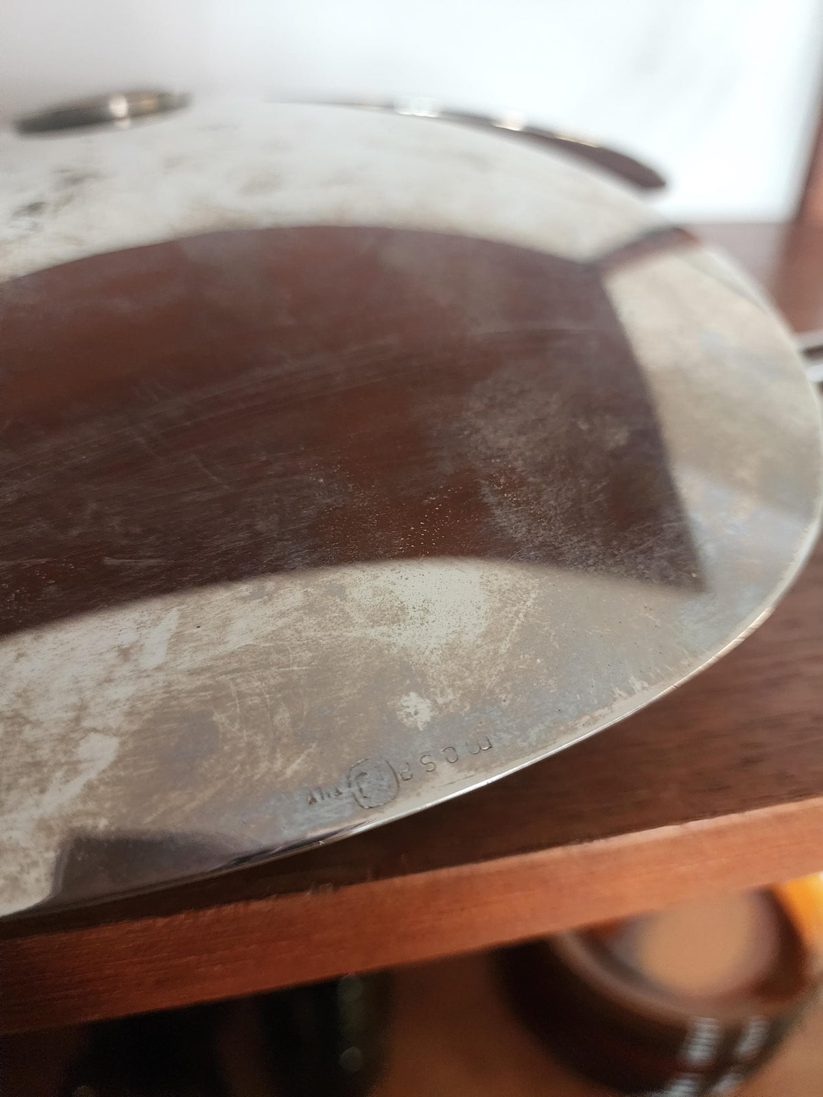 MESA Italy Stainless Steel Fruit Platter | Mid-Century Modern Biomorphic Tray