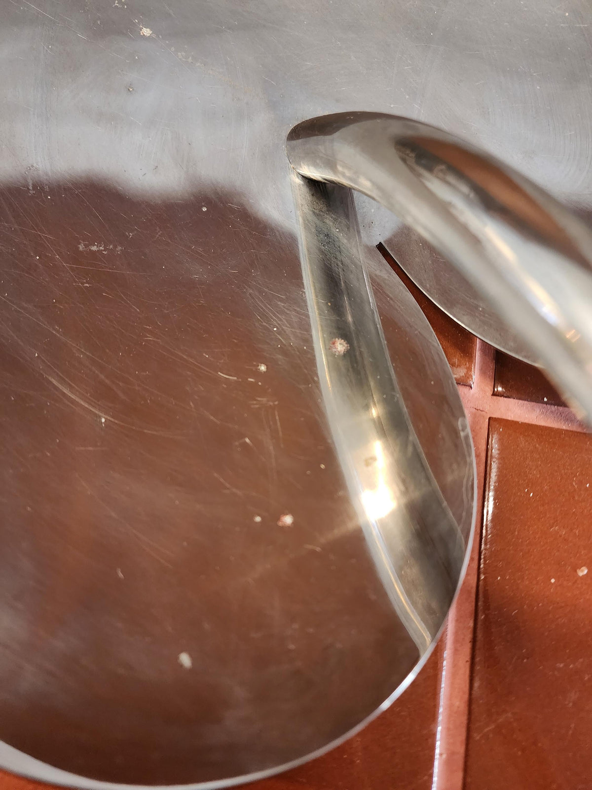 MESA Italy Stainless Steel Fruit Platter | Mid-Century Modern Biomorphic Tray