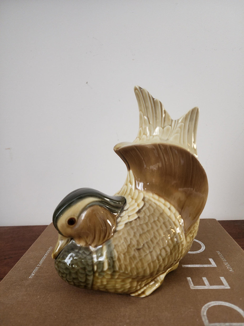 Rare Retired Lladró 4695 Mandarin Duck Figurine, Hand Painted Spanish Porcelain, Vintage Collectible Bird Sculpture, 1970s Lladró Spain
