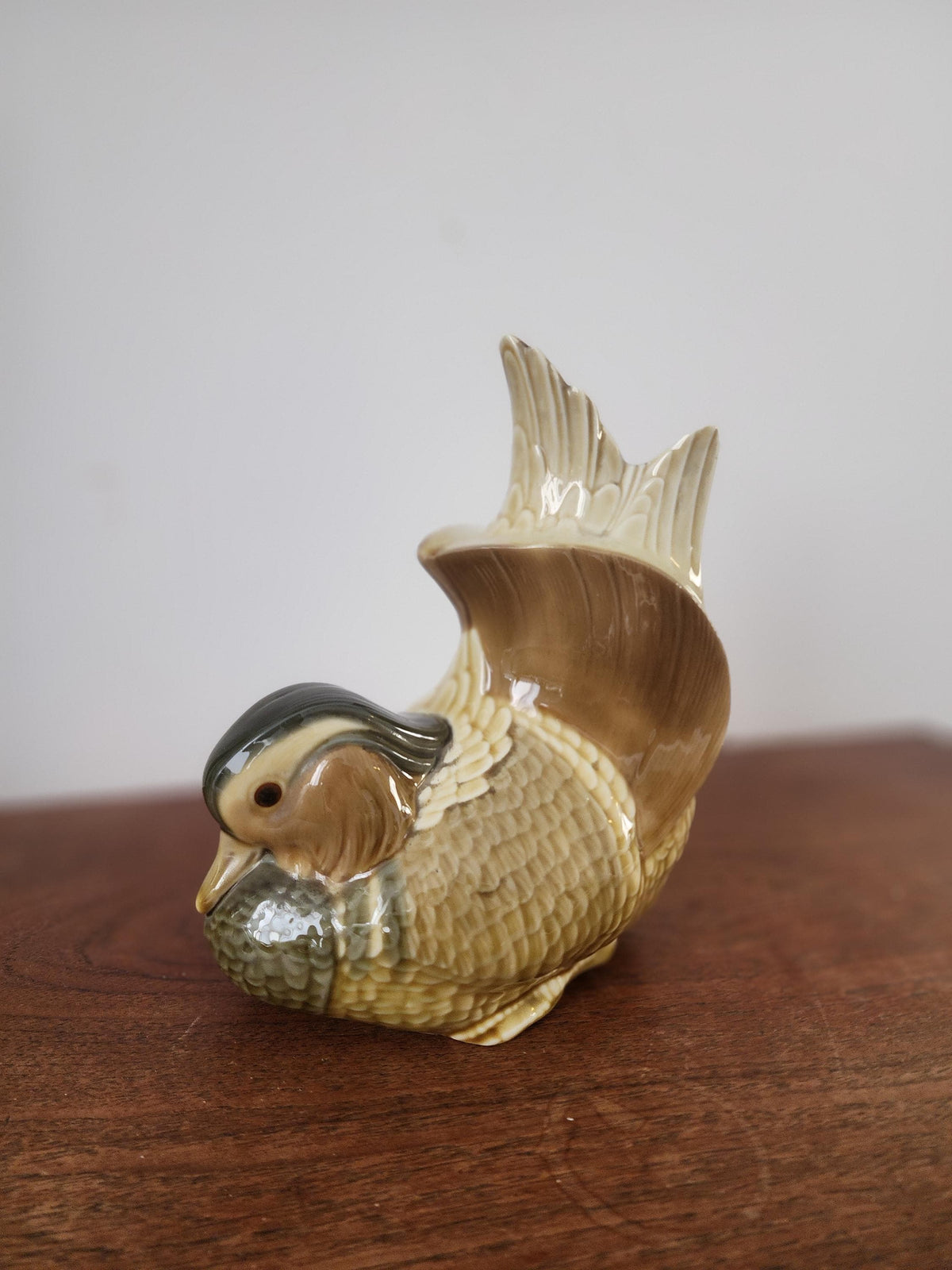 Rare Retired Lladró 4695 Mandarin Duck Figurine, Hand Painted Spanish Porcelain, Vintage Collectible Bird Sculpture, 1970s Lladró Spain