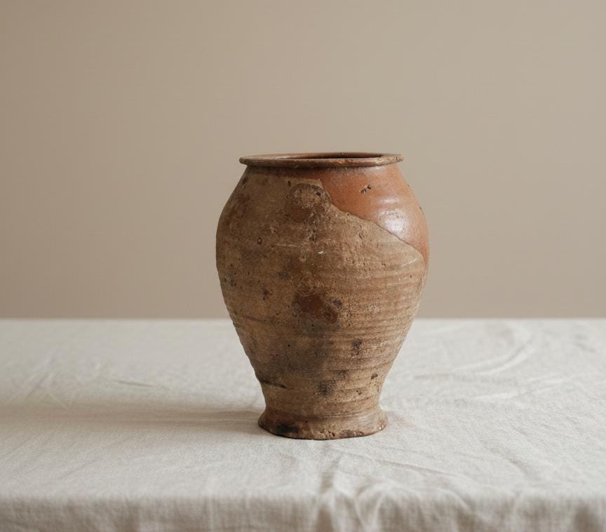 Rustic Vintage Clay Pot