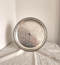 Vintage Silver Plated Tray with Brass Handles