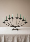 Vintage Mid Century Wrought Iron Candelabra