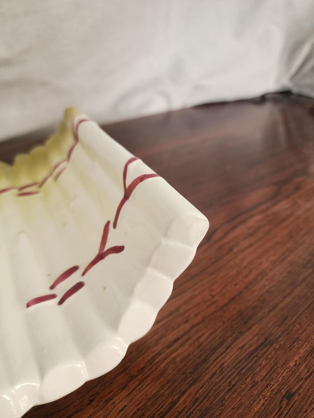 Vintage French Asparagus Majolica Dish | 1950s Faience Ceramic Tray | Hand-Painted Kitchenware from Sarreguemines Style