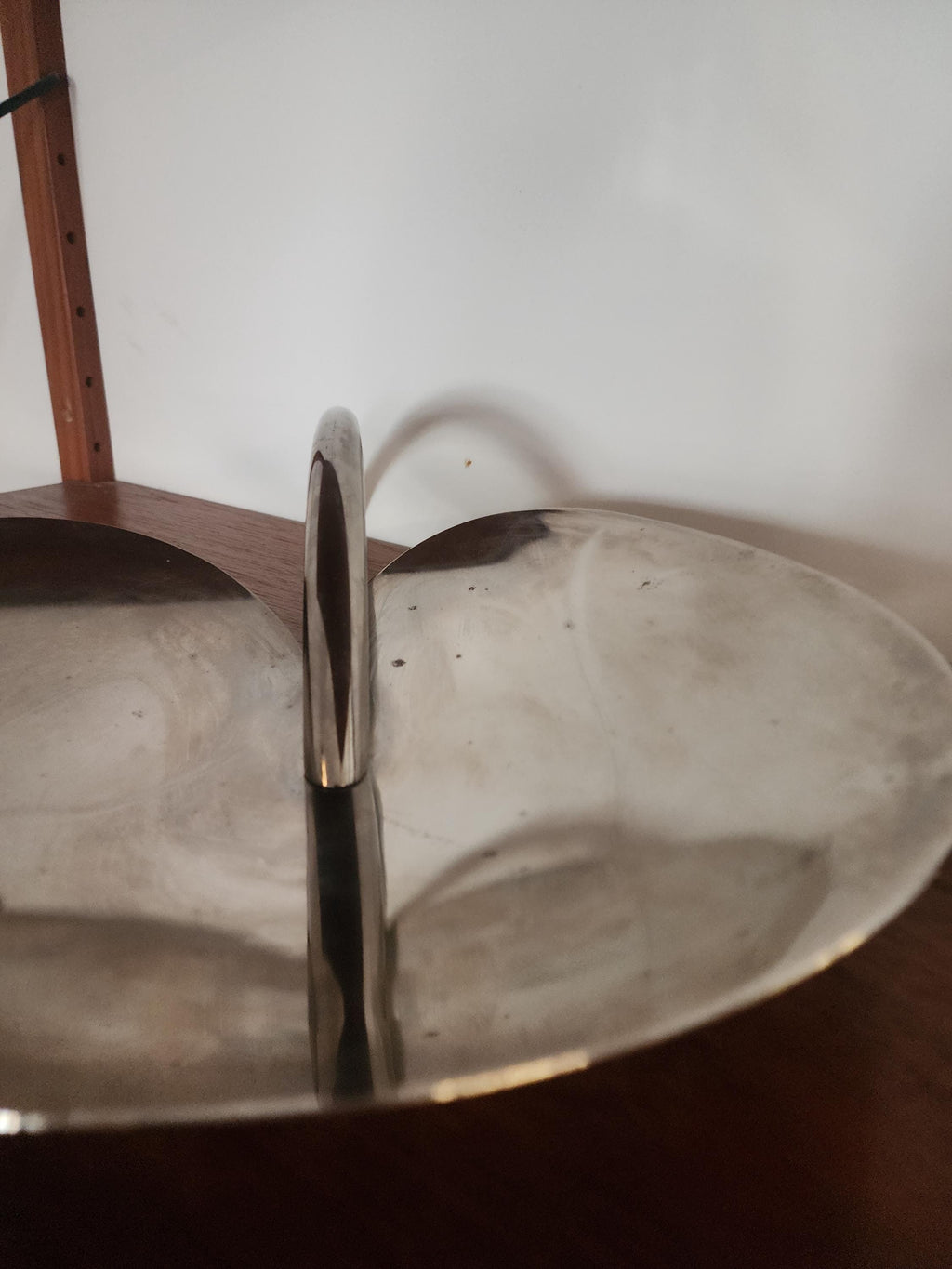 MESA Italy Stainless Steel Fruit Platter | Mid-Century Modern Biomorphic Tray