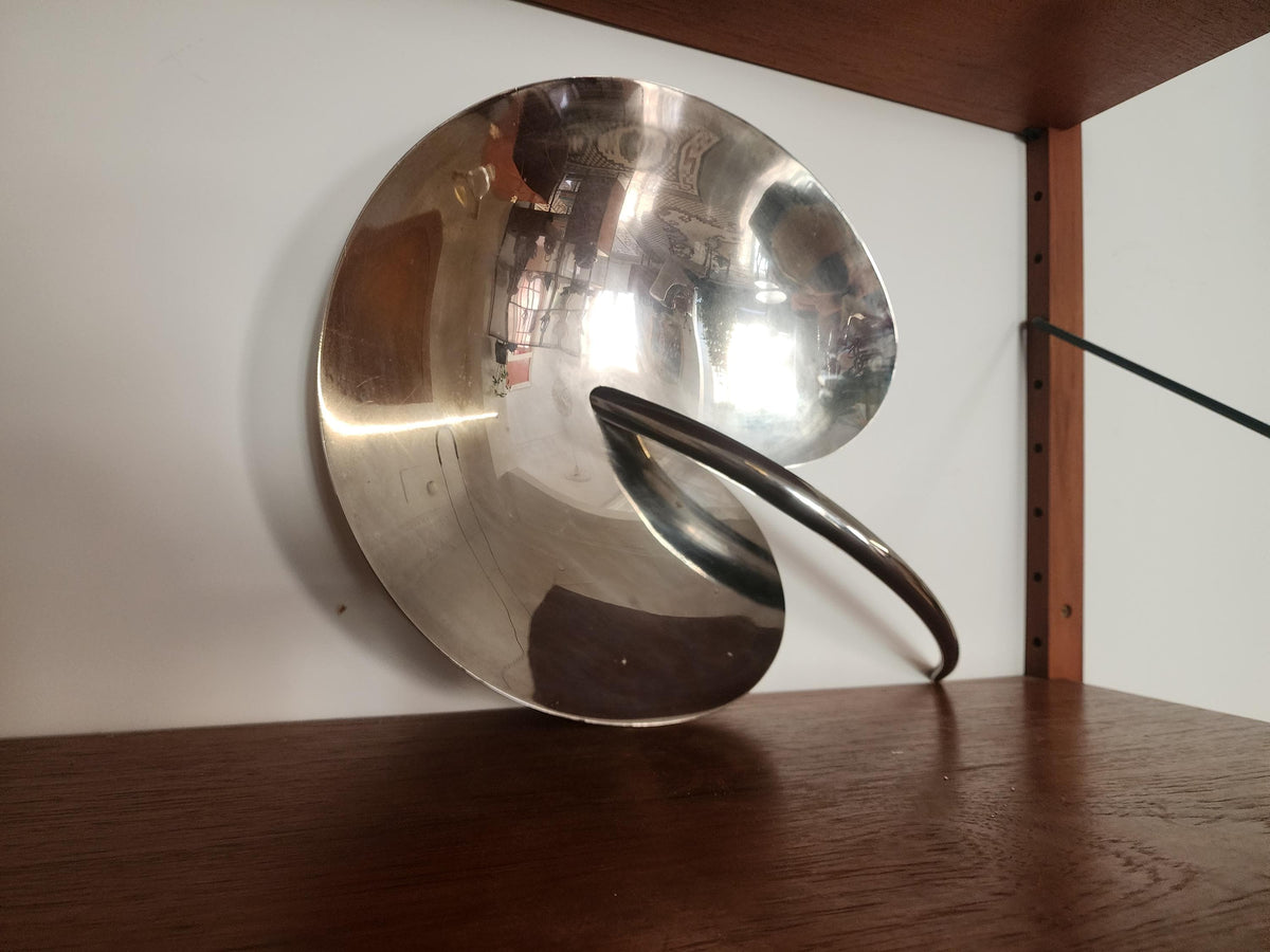 MESA Italy Stainless Steel Fruit Platter | Mid-Century Modern Biomorphic Tray