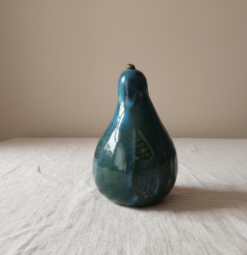 Vintage Mid Century Ceramic Pear