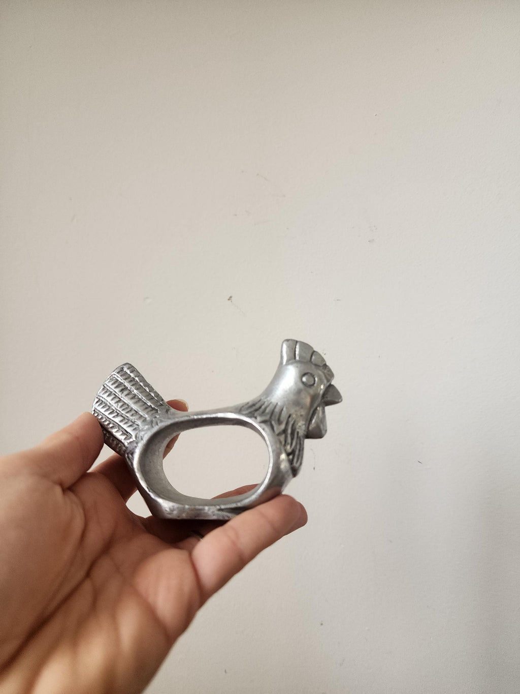 Vintage Pewter Duck Napkin Rings Set of 7 Rustic Farmhouse Table Decor French Country Easter Hosting Spring Tablescape