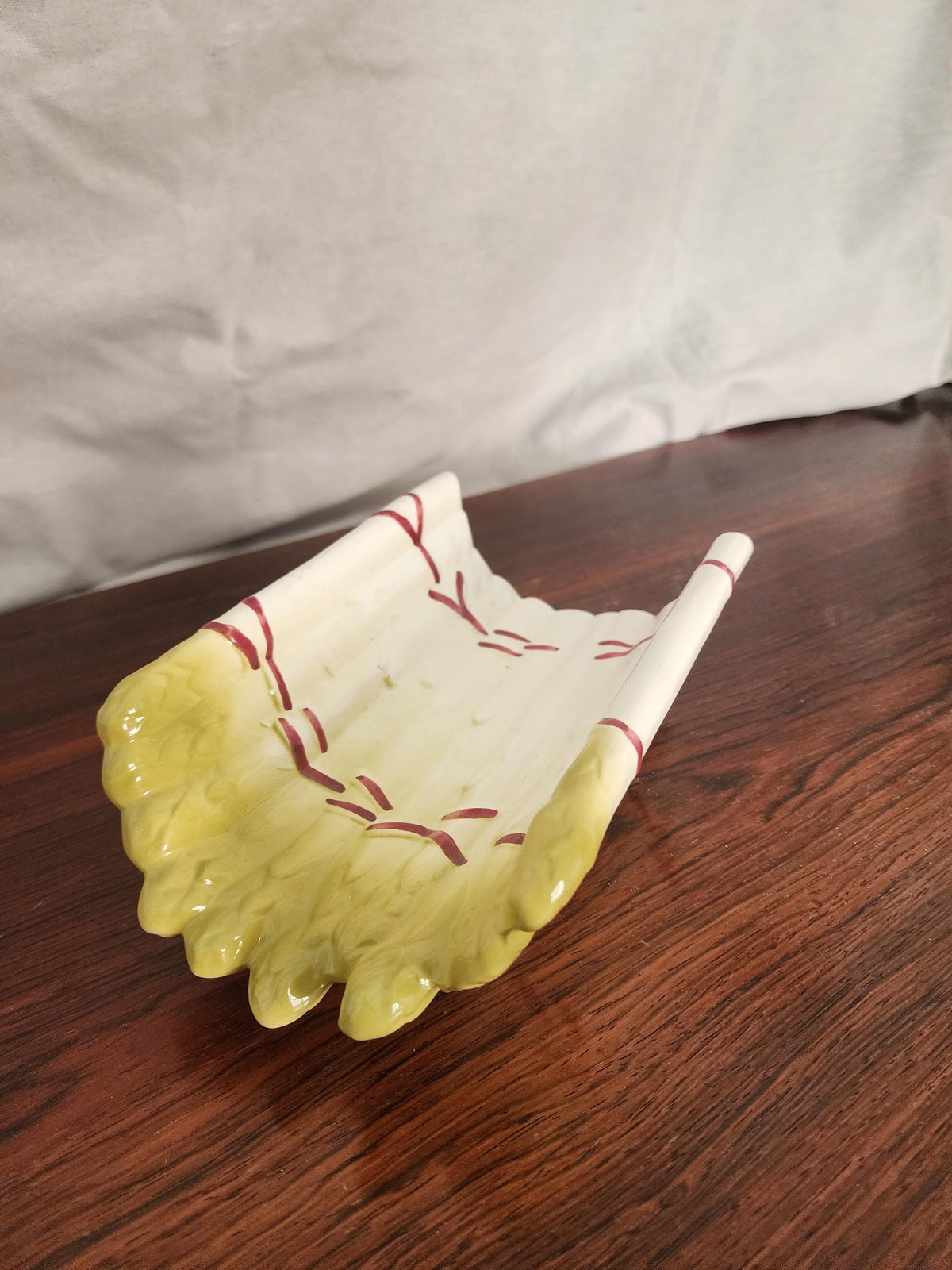 Vintage French Asparagus Majolica Dish | 1950s Faience Ceramic Tray | Hand-Painted Kitchenware from Sarreguemines Style