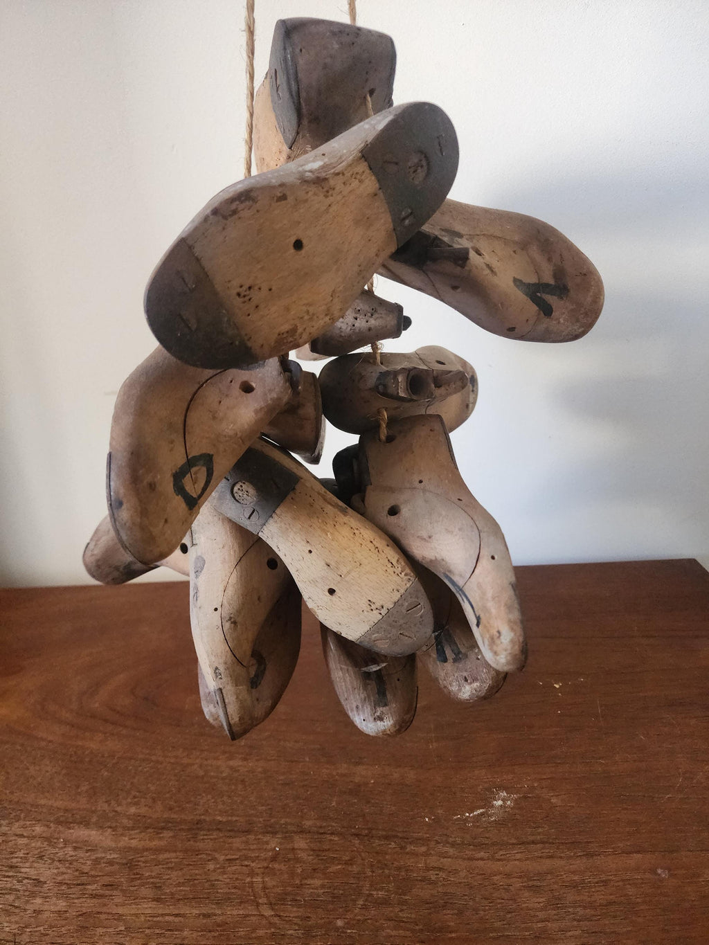 Vintage Wooden Shoe Last Collection | Cobbler Forms | Industrial Decor | Set of 14