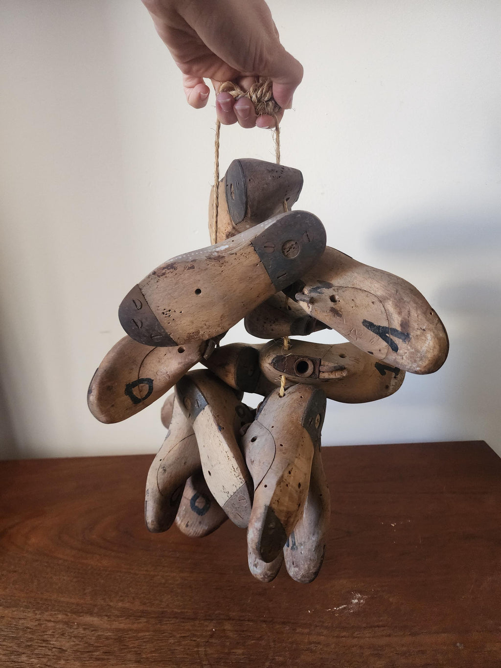 Vintage Wooden Shoe Last Collection | Cobbler Forms | Industrial Decor | Set of 14