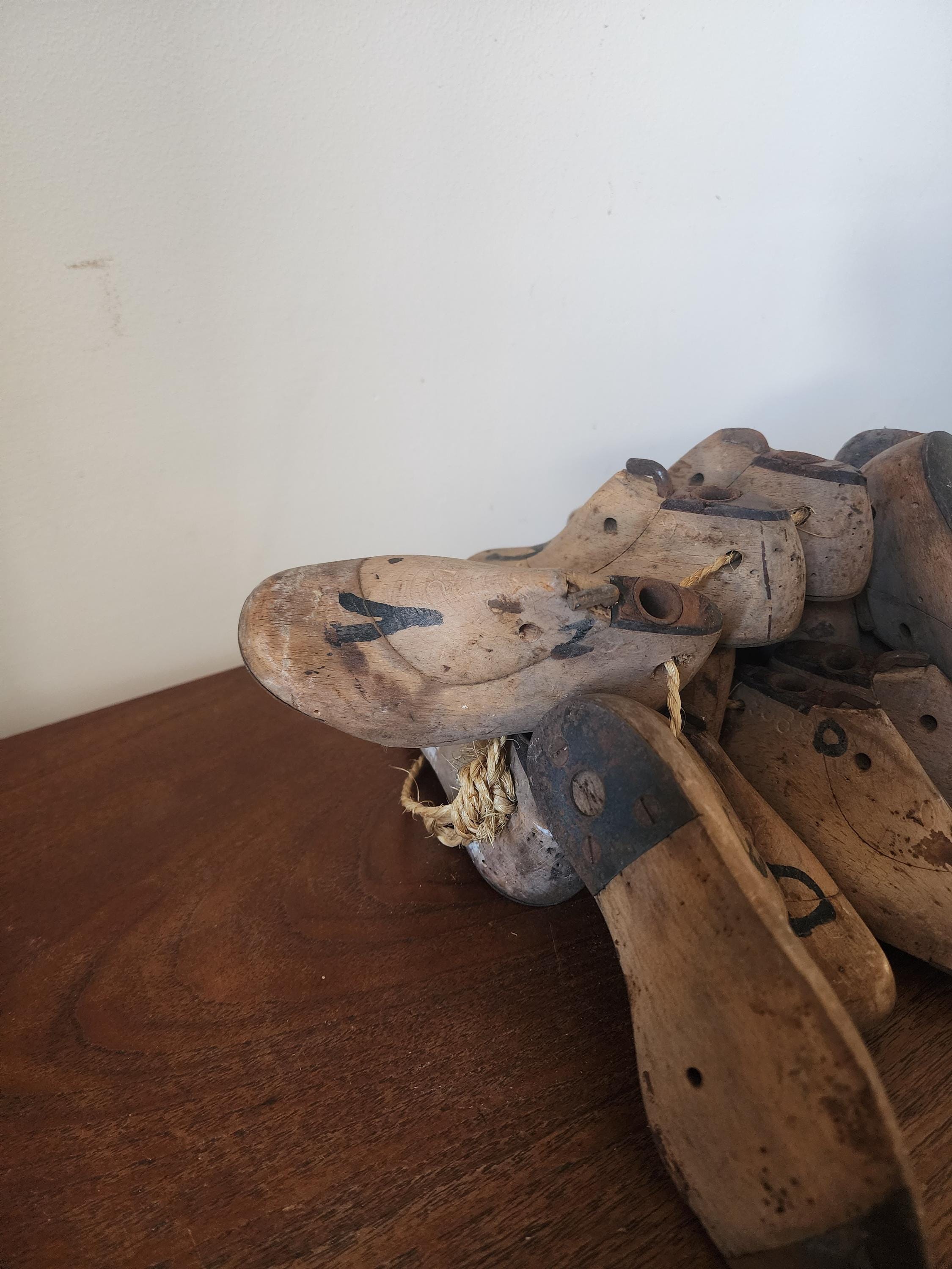 Vintage Wooden Shoe Last Collection | Cobbler Forms | Industrial Decor | Set of 14