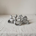Vintage Pewter Duck Napkin Rings Set of 7 Rustic Farmhouse Table Decor French Country Easter Hosting Spring Tablescape