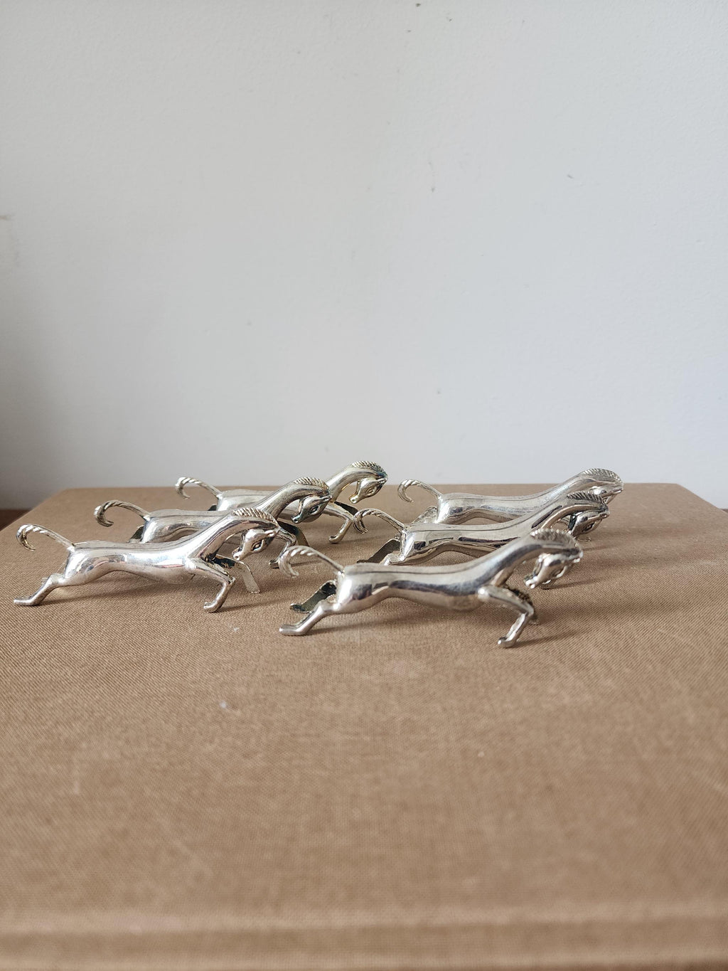 Vintage Silver Horse Cutlery Rests Set of 6 Equestrian Knife Rests French Country Table Decor Easter Hosting Vintage Table Setting