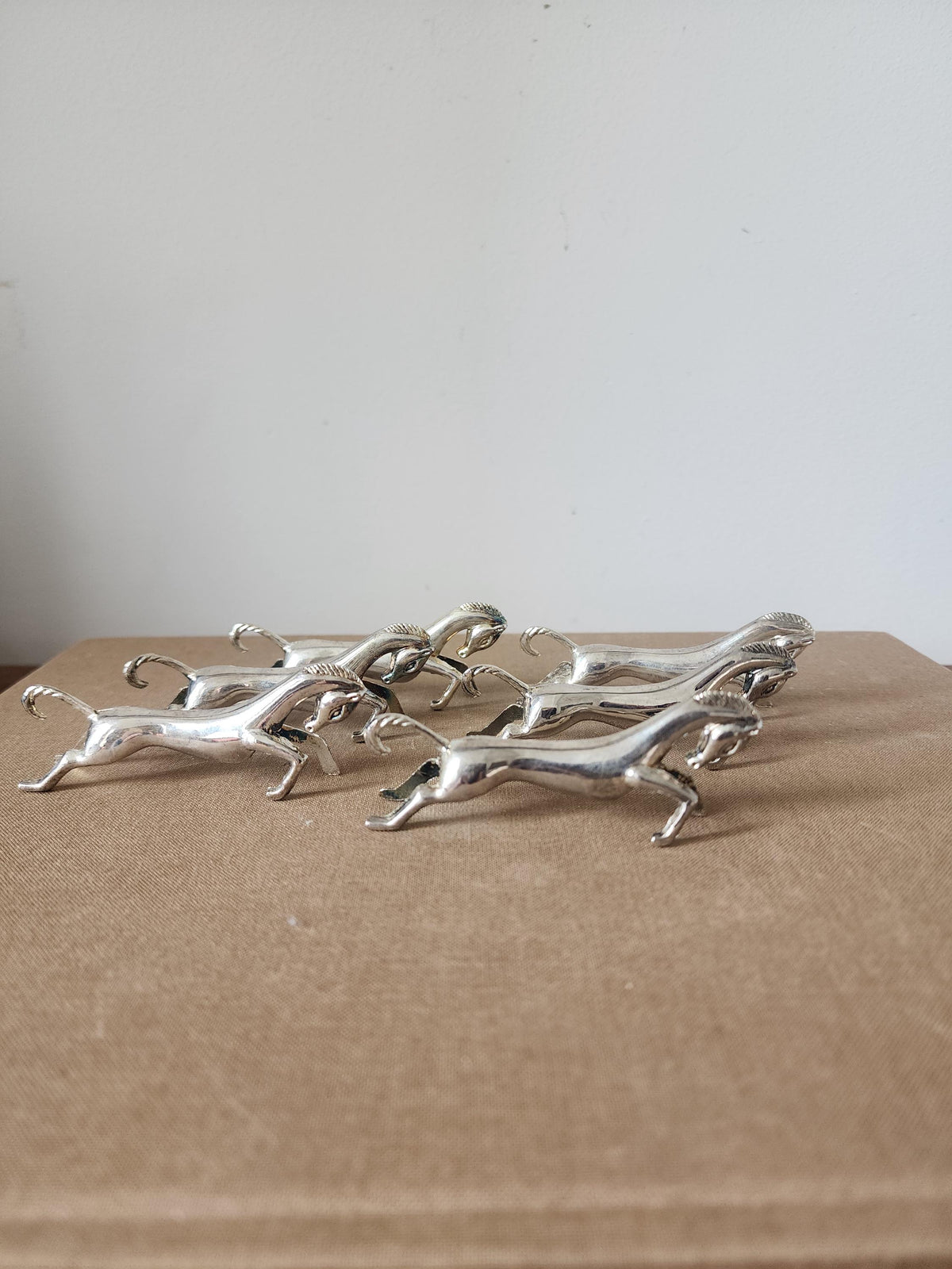 Vintage Silver Horse Cutlery Rests Set of 6 Equestrian Knife Rests French Country Table Decor Easter Hosting Vintage Table Setting