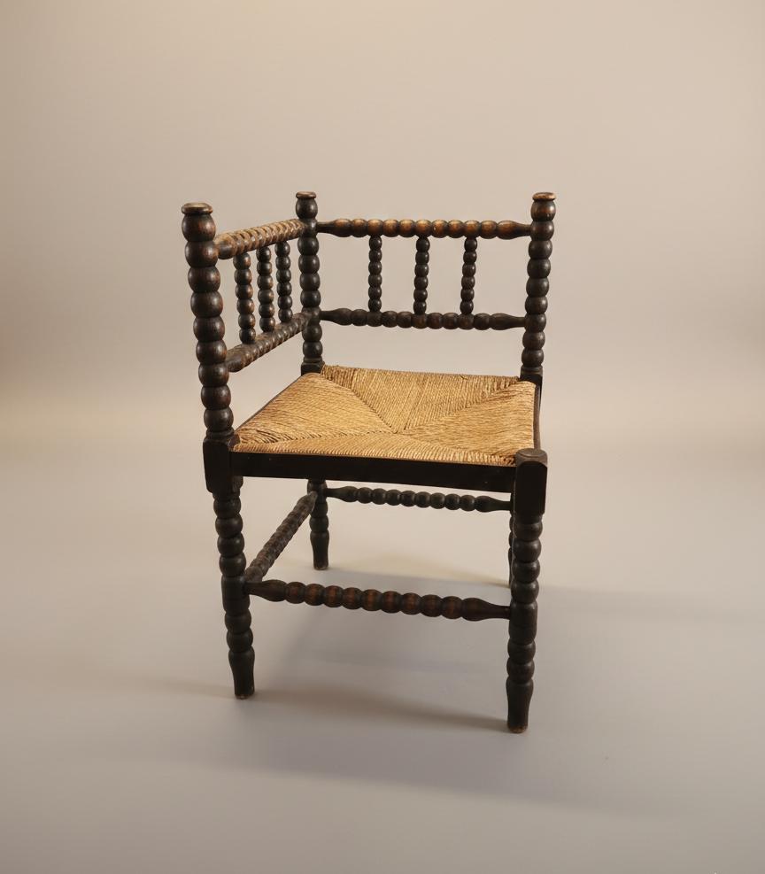Antique Bobbin Corner Chair