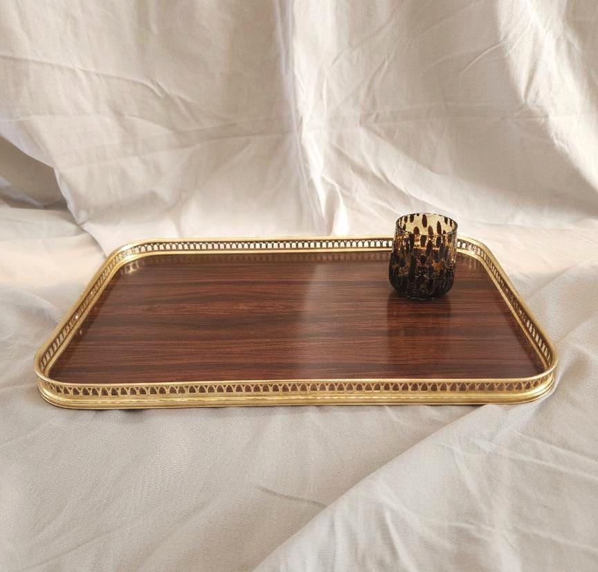 Vintage Gold Gallery Tray