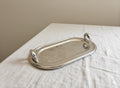 Vintage 1960s French Chrome Swan Handle Tray
