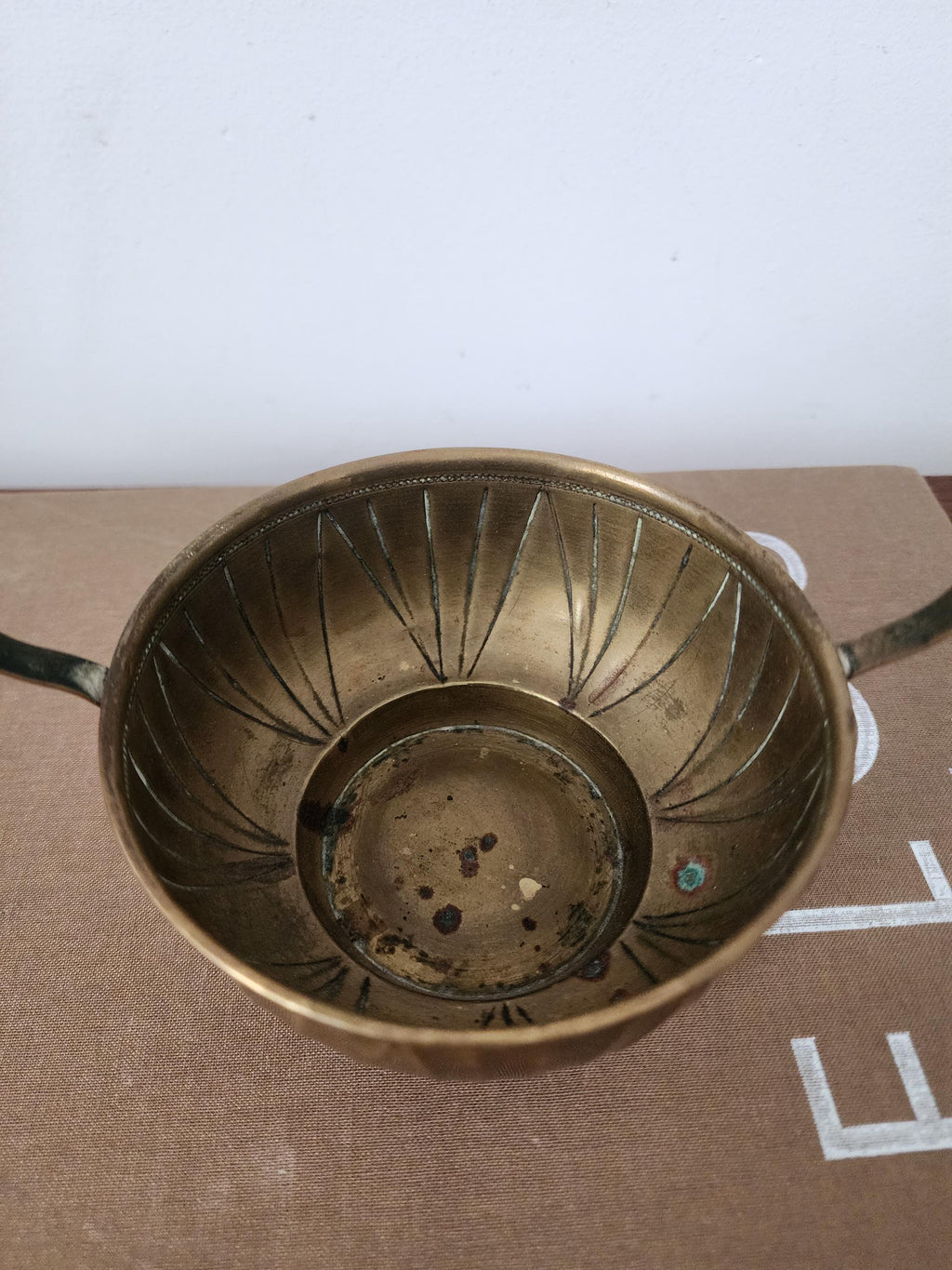 Vintage Brass Sugar Bowl with Tongs, French Style Brass Basket, Hollywood Regency Table Decor