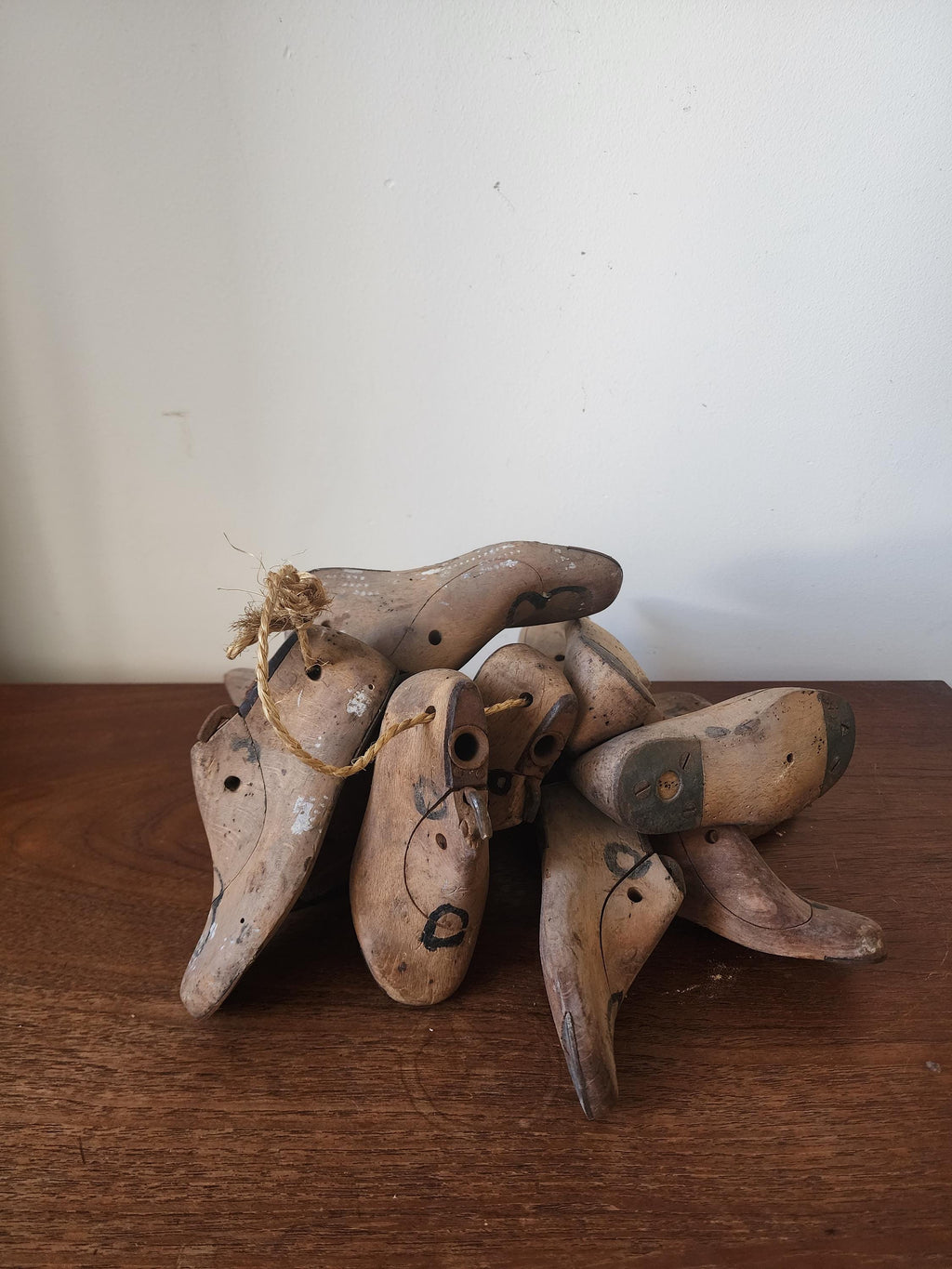 Vintage Wooden Shoe Last Collection | Cobbler Forms | Industrial Decor | Set of 14