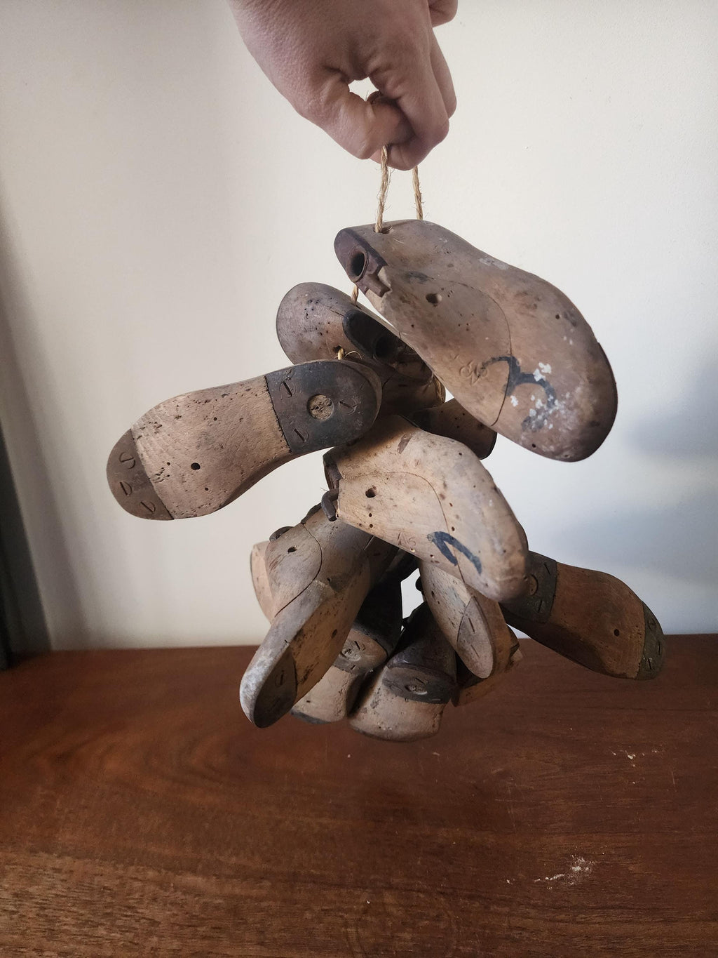 Vintage Wooden Shoe Last Collection | Cobbler Forms | Industrial Decor | Set of 14