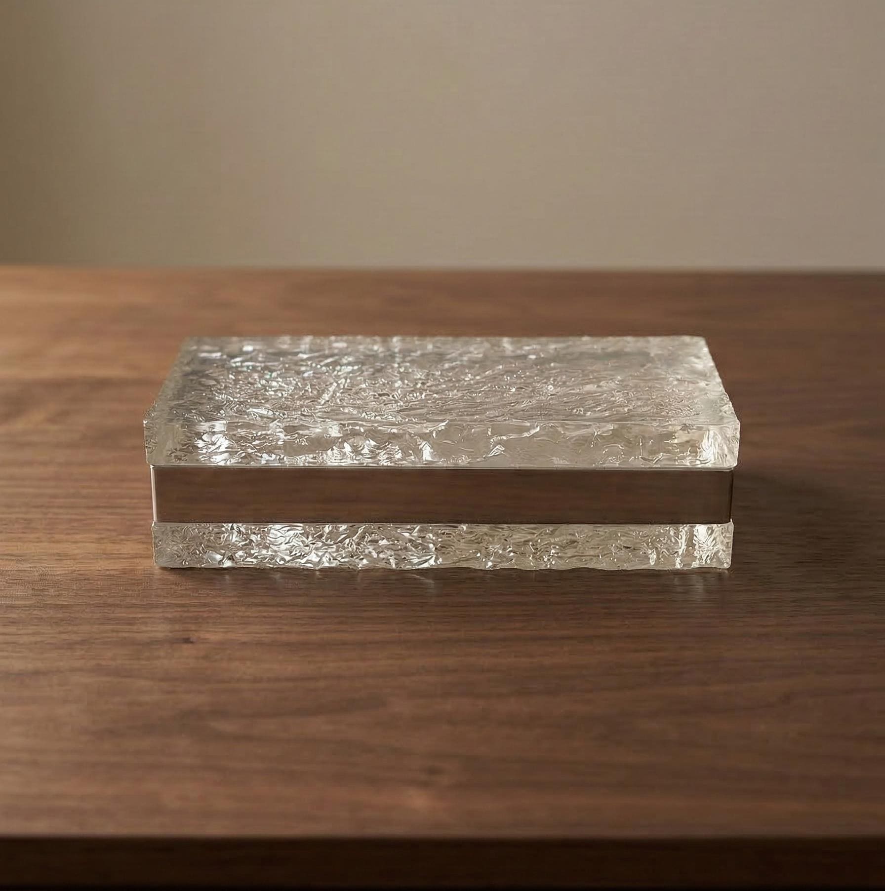 Vintage Willy Rizzo Style Lucite Ice Box