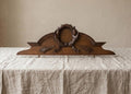 Vintage Carved Wood Furniture Pediment Crest