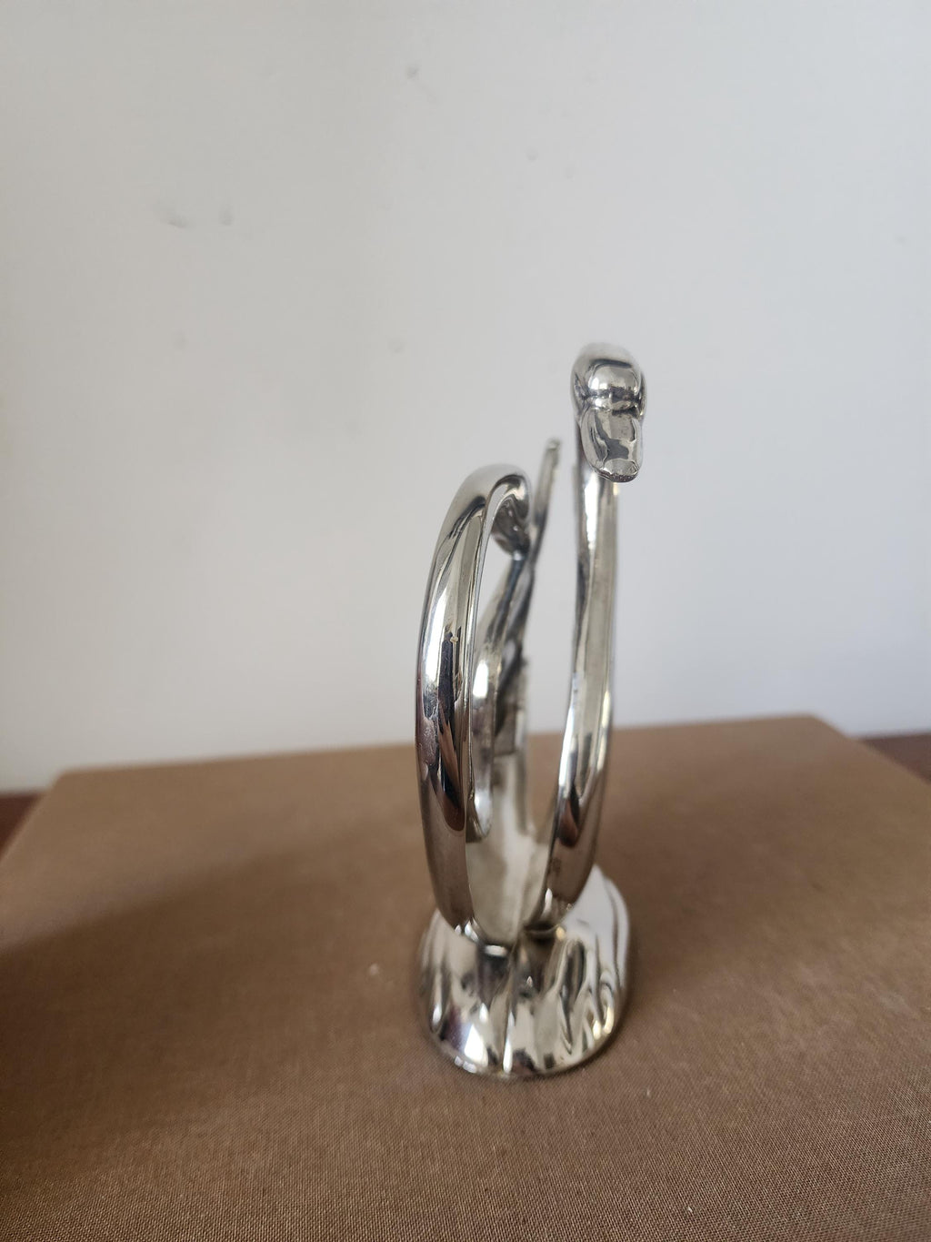 Vintage French Swan Letter Holder, Silver Swan Desk Organizer, Mid Century Desk Letter Rack, Swan Mail Holder Desk Decor