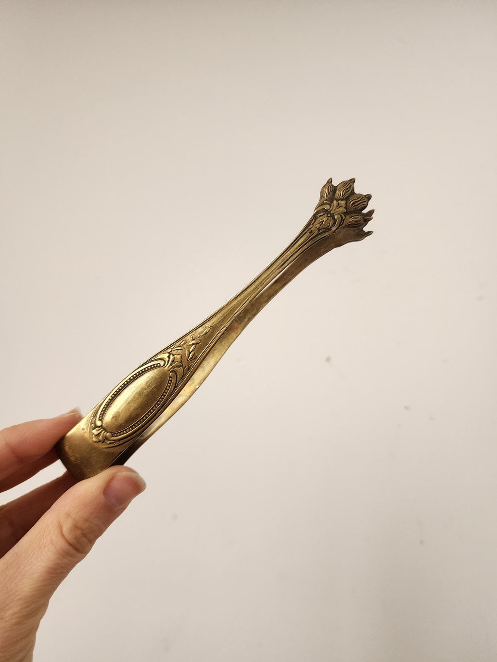 Vintage Brass Sugar Bowl with Tongs, French Style Brass Basket, Hollywood Regency Table Decor