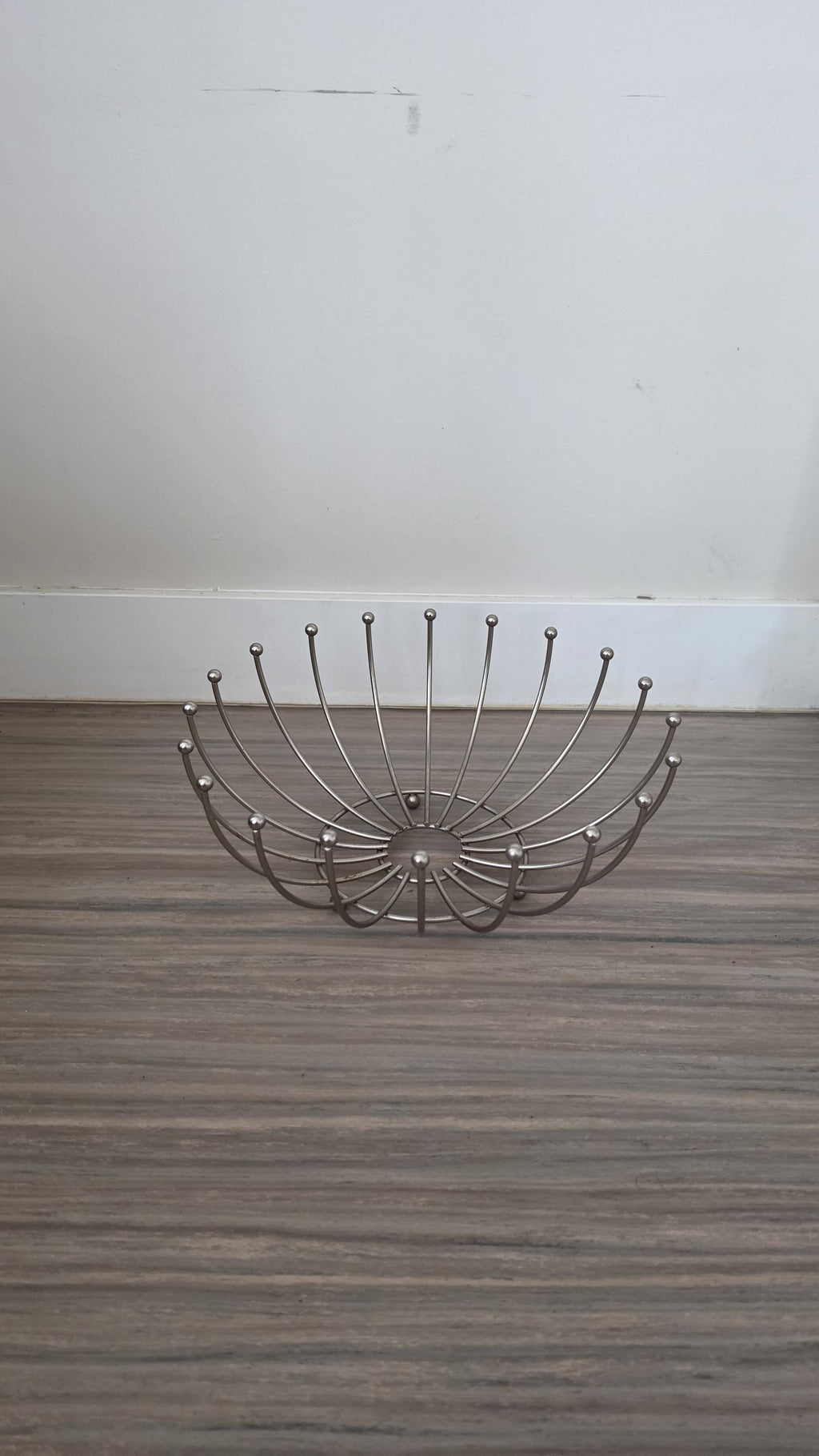 Mid-Century Modern Sputnik Fruit Bowl | 1960s Atomic Wire Basket with Colorful Balls | Retro Pop Art Table Centerpiece