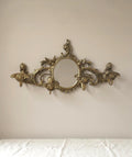 Vintage Ornate Wall Mirror with Hooks