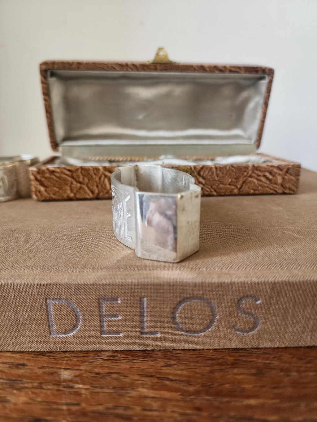 Vintage Monsieur Madame Napkin Rings with Box, French Silver Tone Napkin Holders Set, Romantic Table Setting, Wedding Table Decor