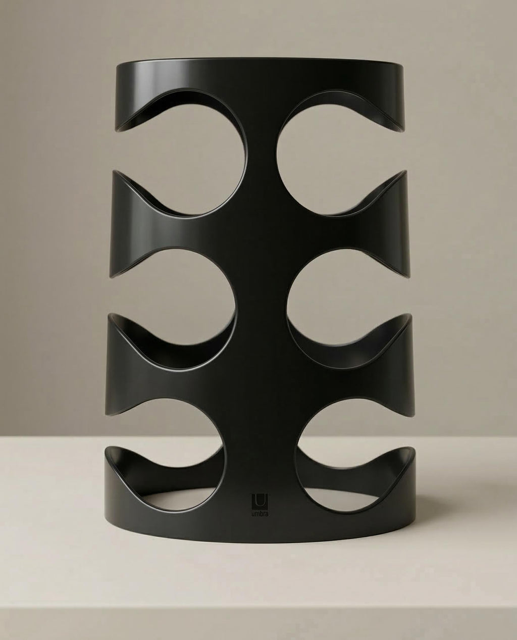 Vintage Umbra Black Plastic Wine Rack