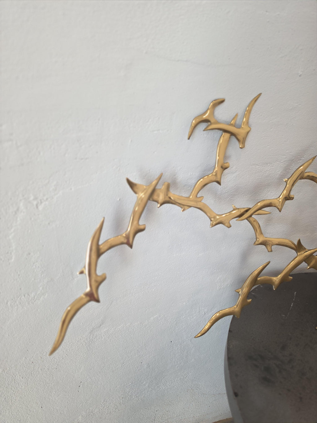 Signed Bijan Birds in Flight Wall Sculpture 1980s Brass Brutalist Metal Wall Art Large Mid Century Modern Statement Piece