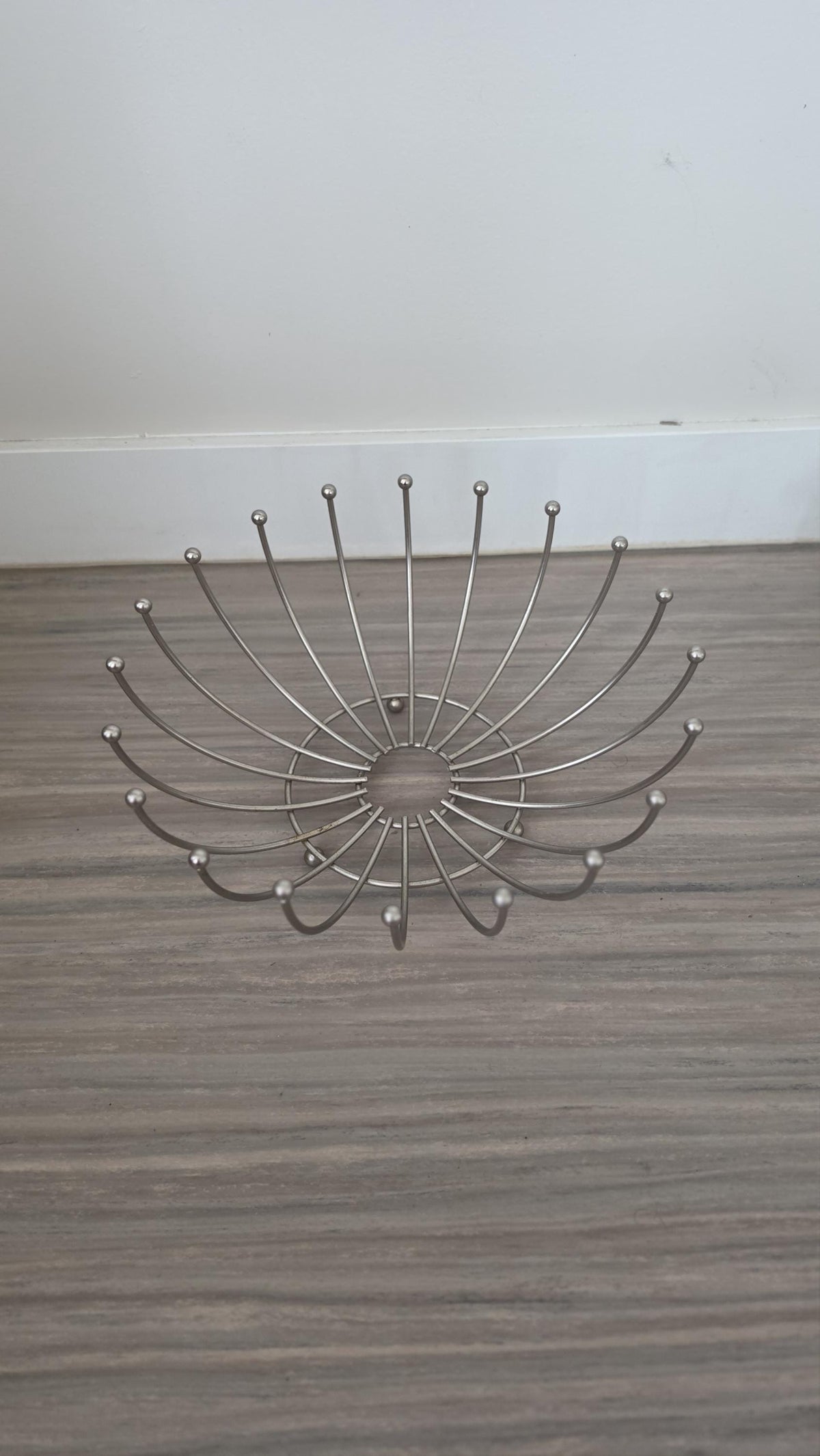 Mid-Century Modern Sputnik Fruit Bowl | 1960s Atomic Wire Basket with Colorful Balls | Retro Pop Art Table Centerpiece