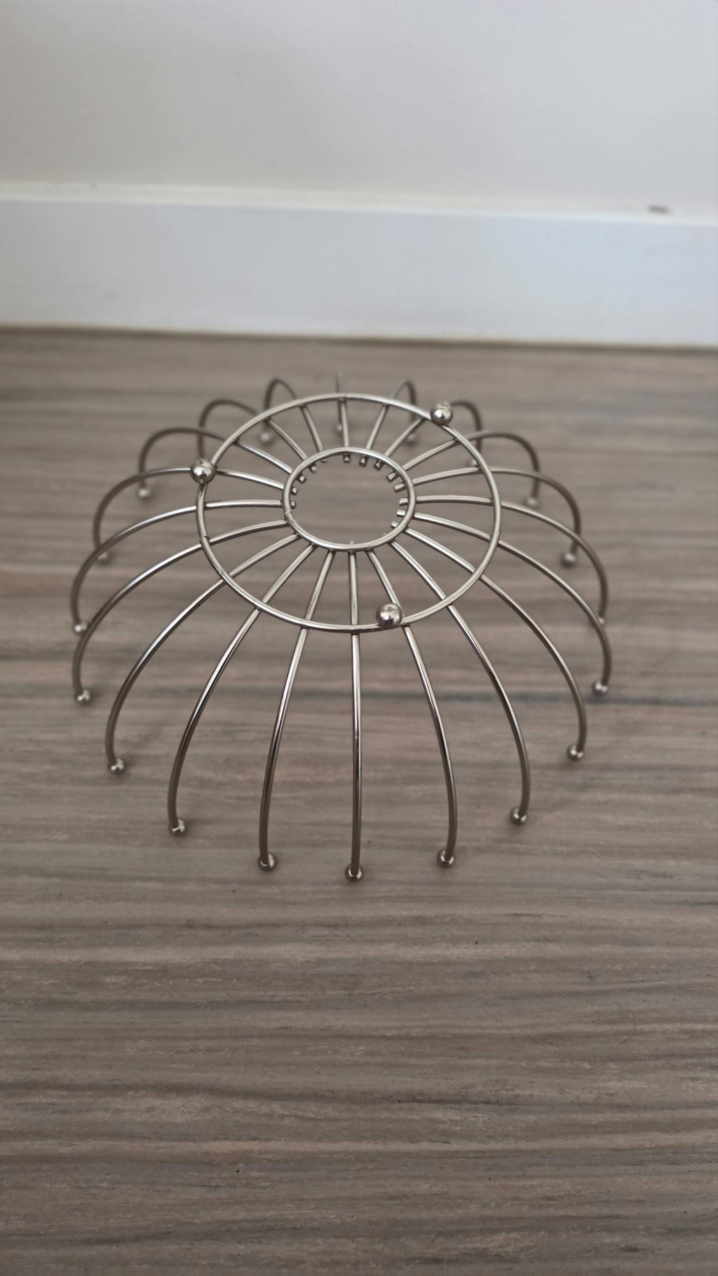 Mid-Century Modern Sputnik Fruit Bowl | 1960s Atomic Wire Basket with Colorful Balls | Retro Pop Art Table Centerpiece
