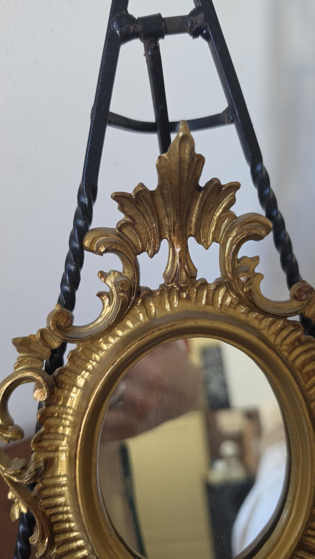 Vintage Baroque Style Wall Mirror | Ornate Gold Frame | Rococo Hanging Mirror