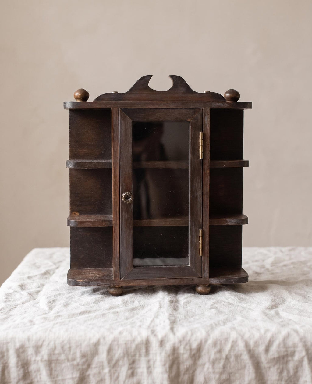 Vintage Wooden Wall Cabinet Shelf