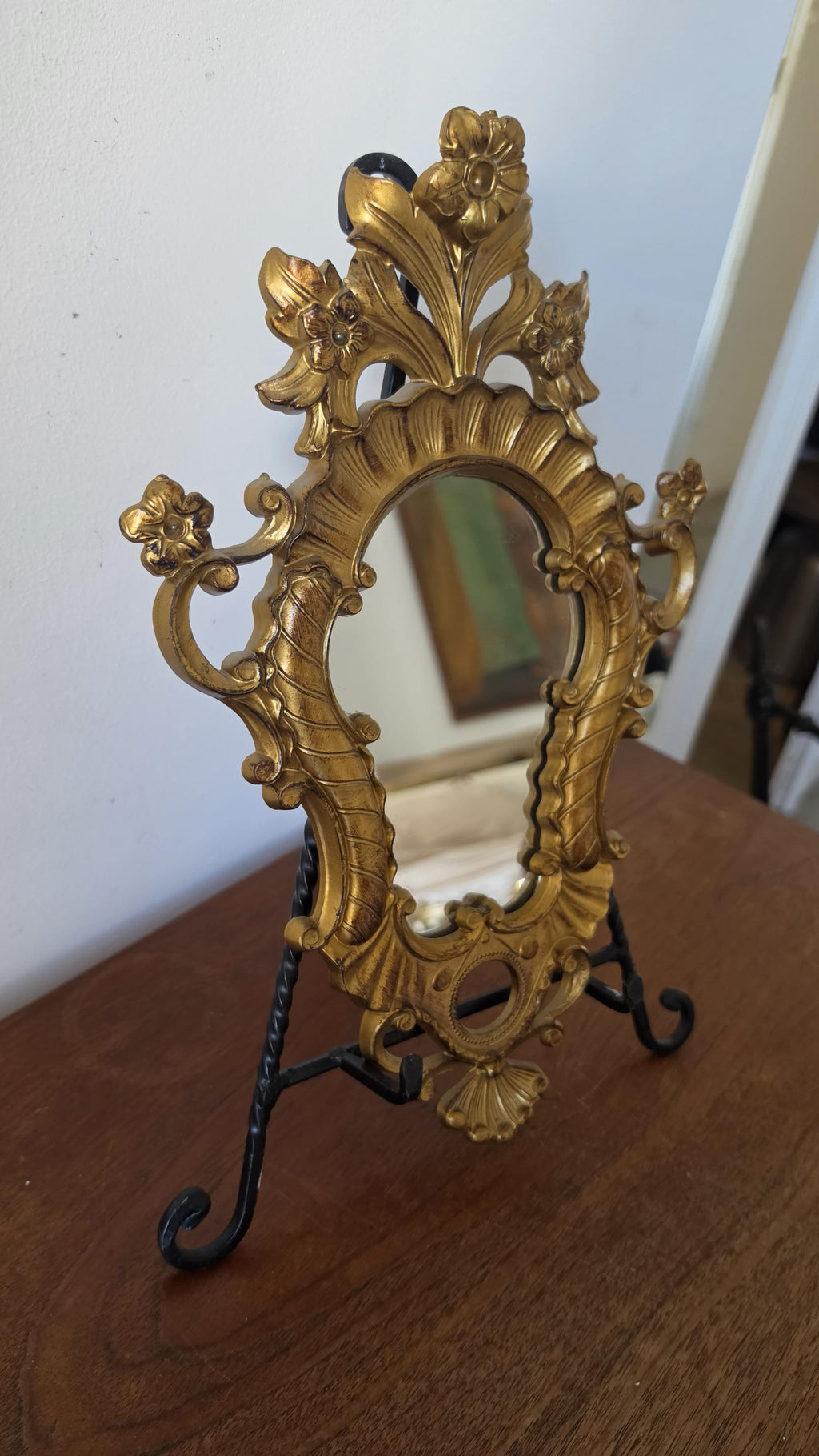 Vintage Baroque Style Wall Mirror | Ornate Gold Frame | Rococo Hanging Mirror