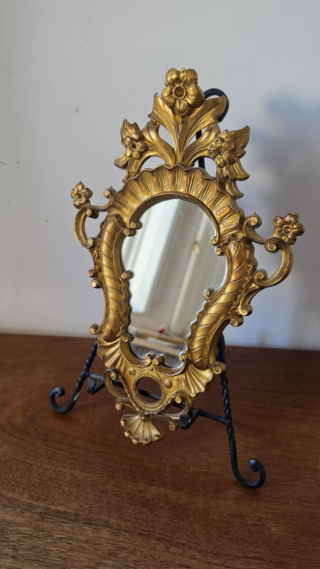 Vintage Baroque Style Wall Mirror | Ornate Gold Frame | Rococo Hanging Mirror