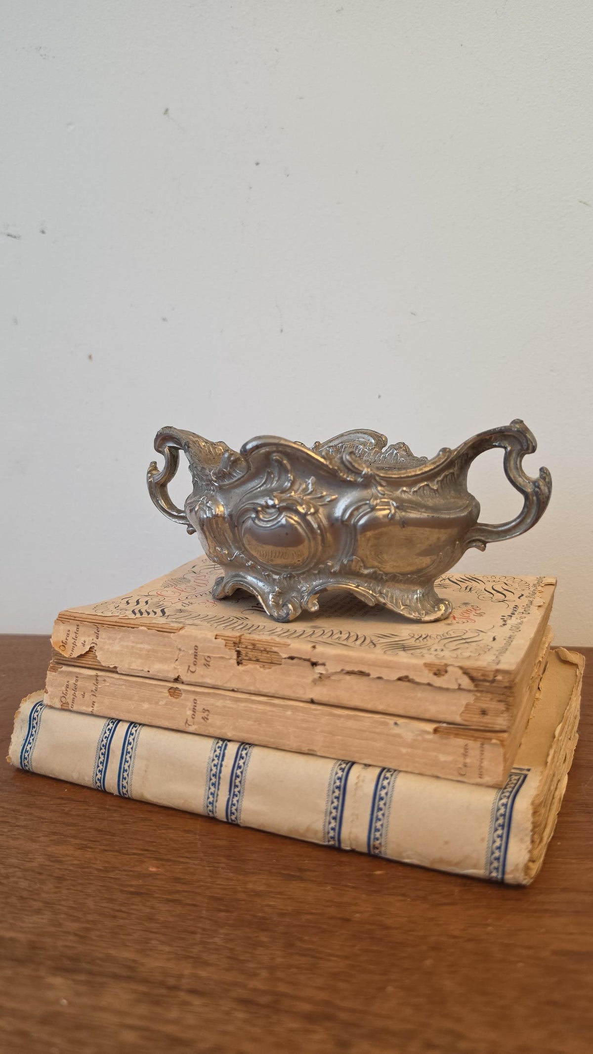 Antique Rococo Silver Plate Jardiniere, Ornate French Style Centerpiece Bowl, Victorian Footed Planter Cachepot, Baroque Decorative Vessel