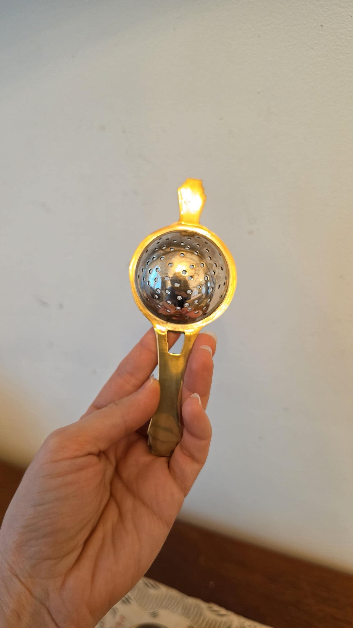 Vintage Silver Plated Tea Strainer with Drip Bowl, Tarnished Loose Leaf Tea Sieve, English Tea Accessory, Decorative Serving Piece