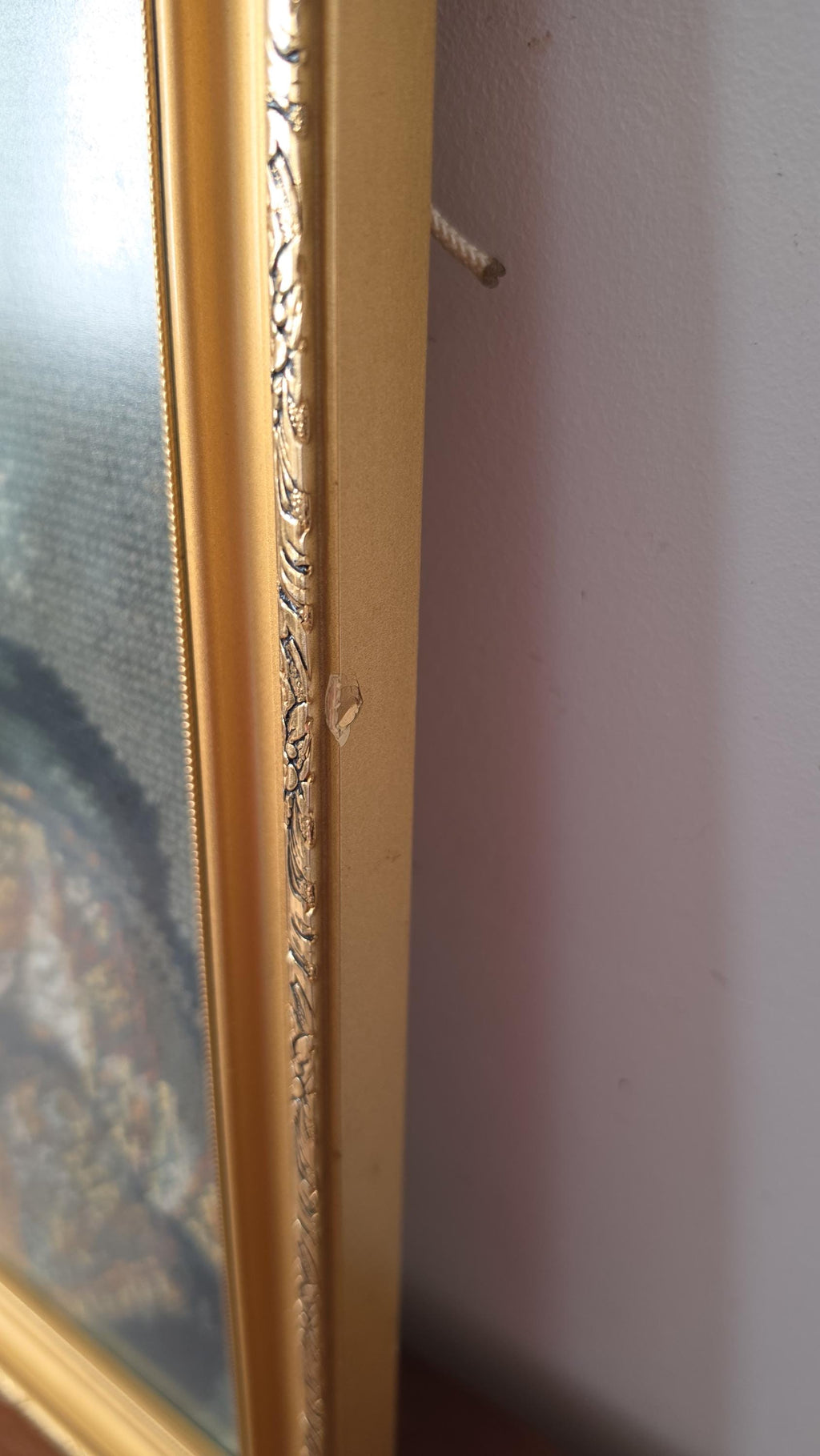 Vintage Framed Needlepoint Portrait, Renaissance Gentleman Cross Stitch Art, Ornate Gold Frame Wall Decor, Victorian Style Textile Art