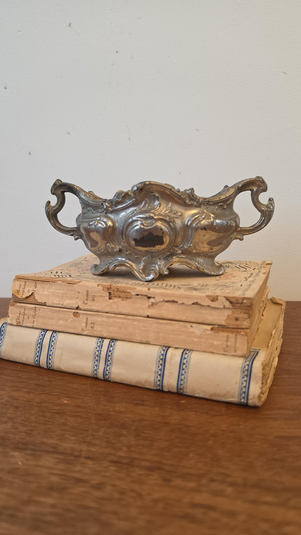 Antique Rococo Silver Plate Jardiniere, Ornate French Style Centerpiece Bowl, Victorian Footed Planter Cachepot, Baroque Decorative Vessel
