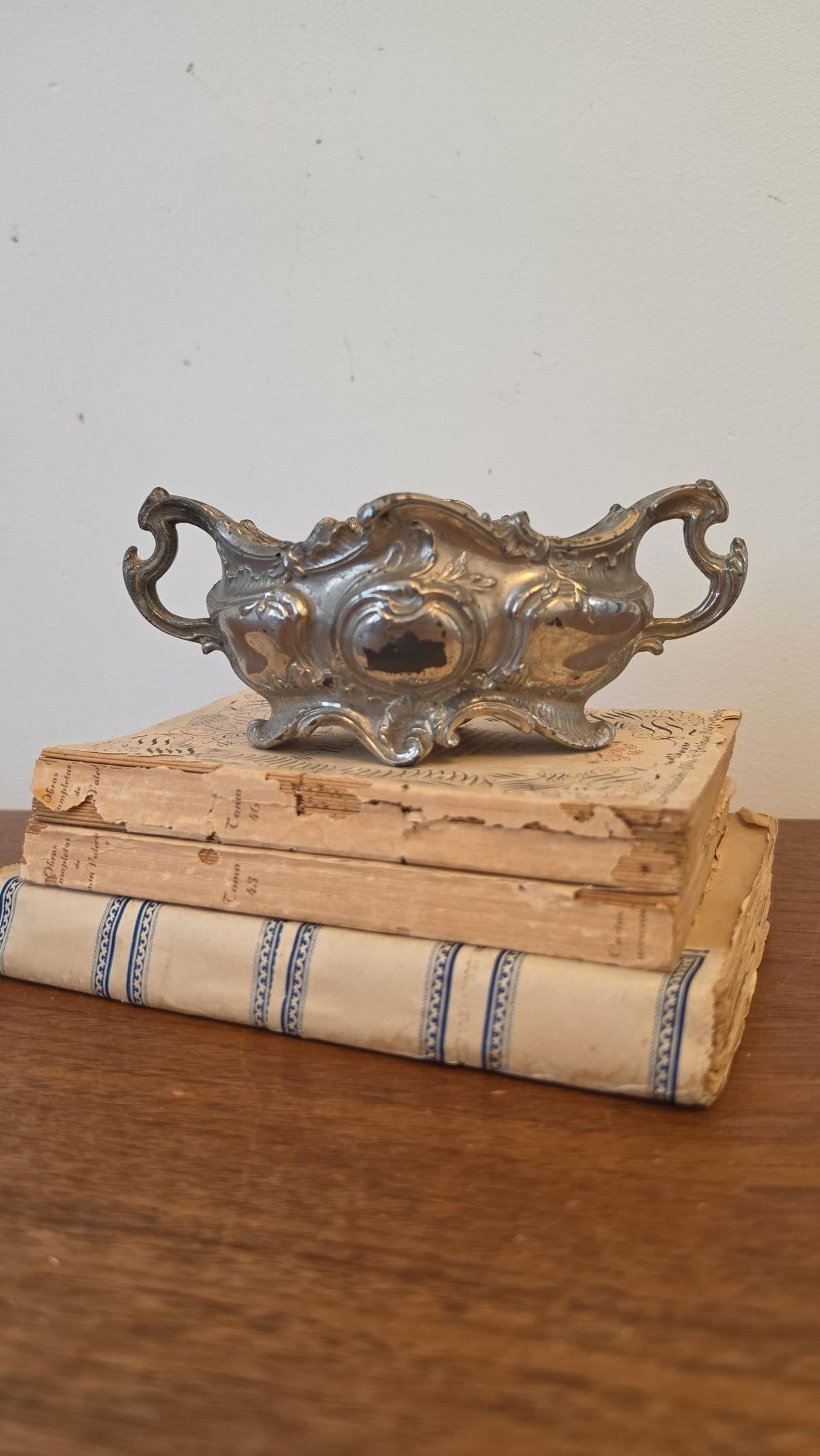 Antique Rococo Silver Plate Jardiniere, Ornate French Style Centerpiece Bowl, Victorian Footed Planter Cachepot, Baroque Decorative Vessel