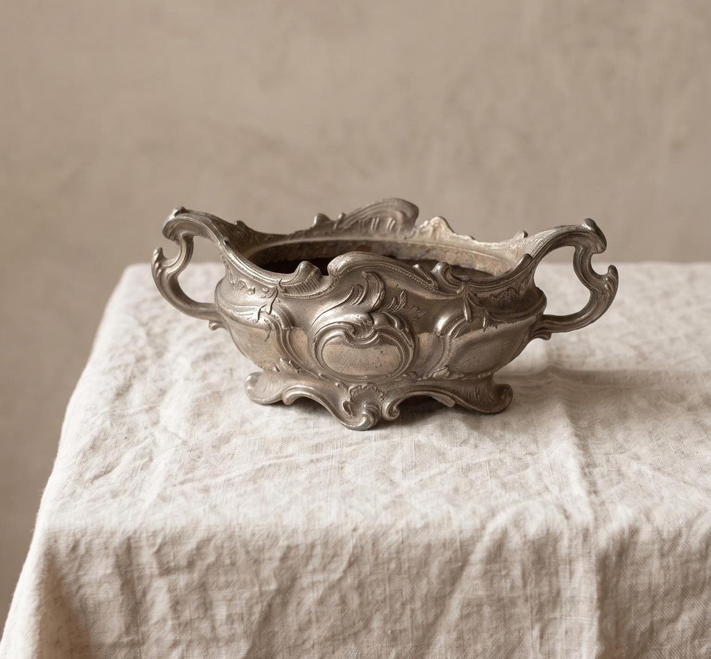 Antique Rococo Silver Plate Jardiniere