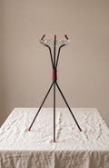 Vintage Val Saint Lambert Floor Ashtray Stand, Belgian Crystal Ashtray on Atomic Tripod Stand, Mid Century Modern Decor