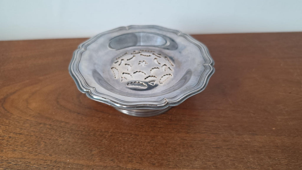Vintage French Silver Plate Butter Dish, Coquillot Beurrier, Pedestal Butter Server with Original Box, French Tableware, Entertaining Decor