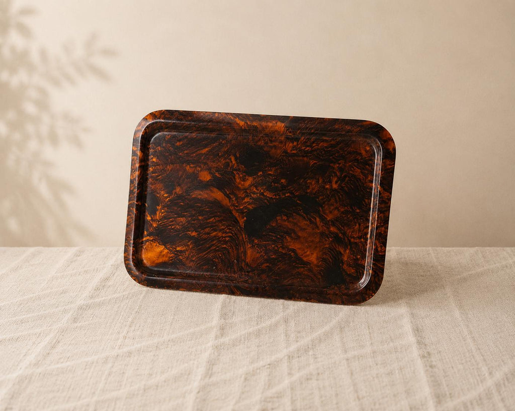 Vintage Faux Tortoiseshell Tray